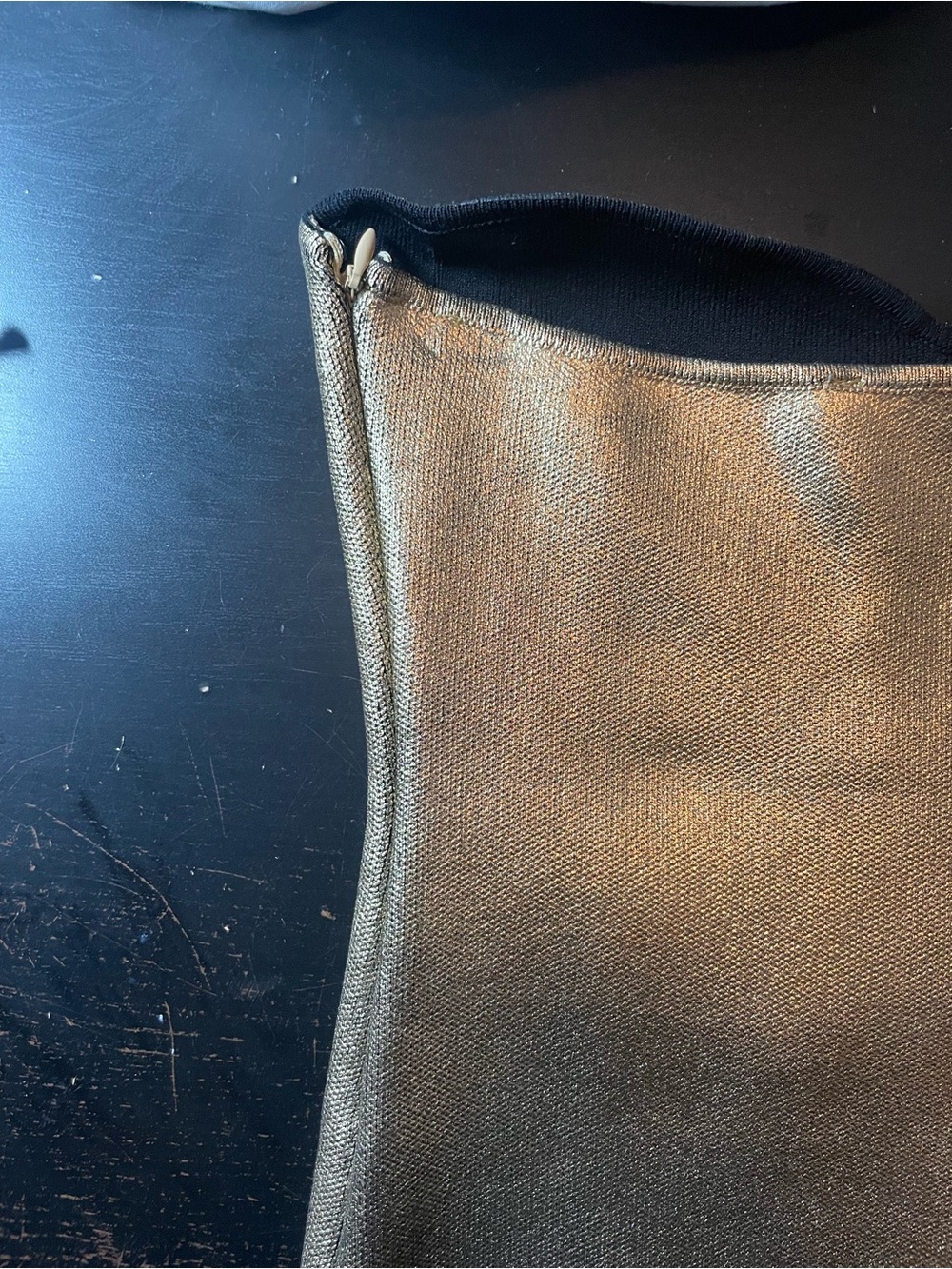 Zara Gold Strapless Metallic Bustier Tube Top - Knit - Picture 7 of 10